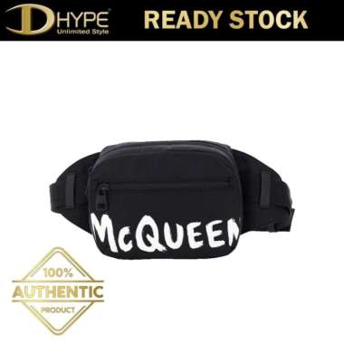 ALEXANDER MCQUEEN BELT BAG BLACK 100% Authentic