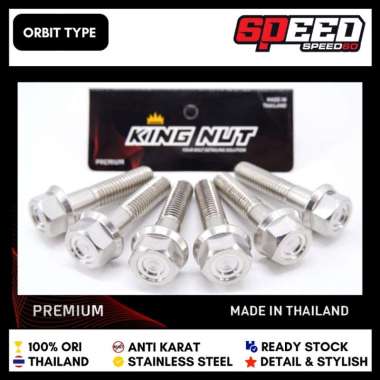 Baut Breket Kaliper RCB Baut Probolt Thailand Stainless King Nut Orbit Silver