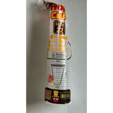 HCS - Gelas Plastik Hok 18 22 oz Slim S- Series / Cup plastik 18 22oz PP (Tanpa Tutup) isi 25 pcs 22
