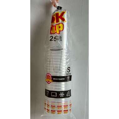 HCS - Gelas Plastik Hok 18 22 oz Slim S- Series / Cup plastik 18 22oz PP (Tanpa Tutup) isi 25 pcs 18