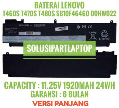 Battery Baterai ThinkPad T460s T470s T480s Versi Pendek SHORT