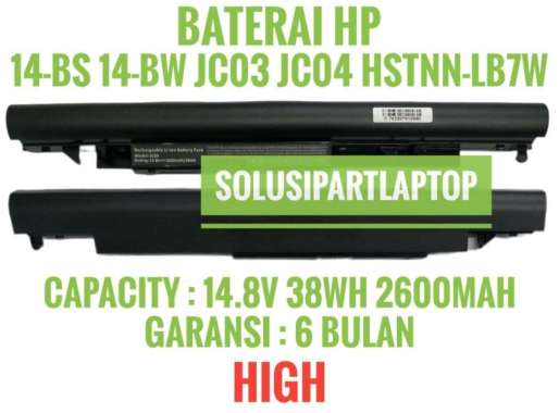 Batere Laptop HP 14-bs129tx Batre Baterai Batrai Battery JC04 JC04