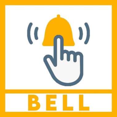 Sign Bell Rumah Akrilik Tanda Bell Acrylic Dekorasi Penunjuk Bell BELL V5 DOUBLETAPE