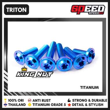 Baut Kaliper Belakang Honda PCX ADV Baut Titanium Grade 5 Thailand King Nut Triton