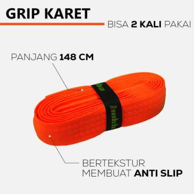 Grip Karet Raket Badminton Tenis Orange