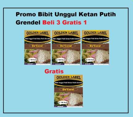 Promo Bibit Unggul Padi Ketan Putih Grendel Beli 3 Gratis 1