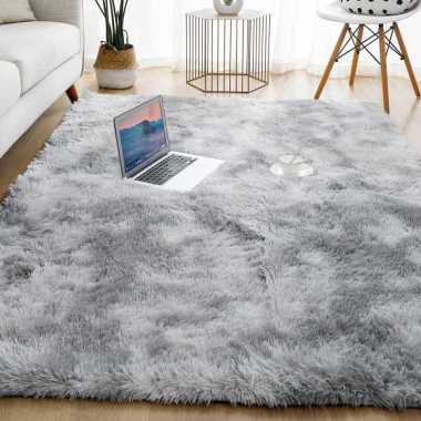 Dresshomee Karpet Bulu Fluffy Floor Carpet Rug 160 x 200cm DE2001 Karpet Bulu Tebal Estetik Rafsur K
