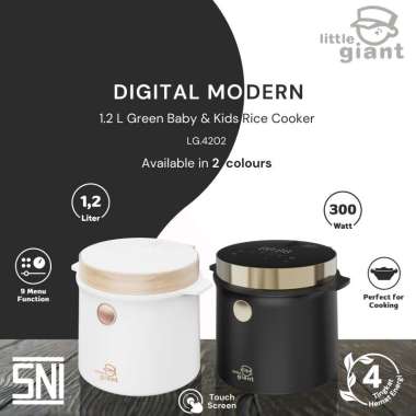 Little Giant Digital 1,2L Green Baby & Kids Rice Cooker LG.4202 Black
