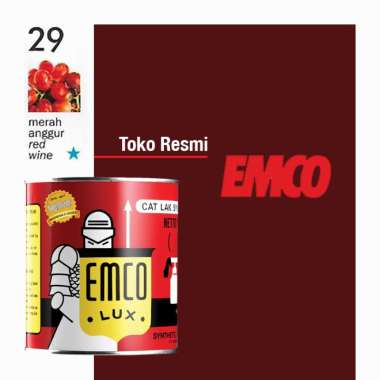Emco Lux Cat Kayu & Besi 1kg Varian Merah Red BTG 29 Merah Anggur