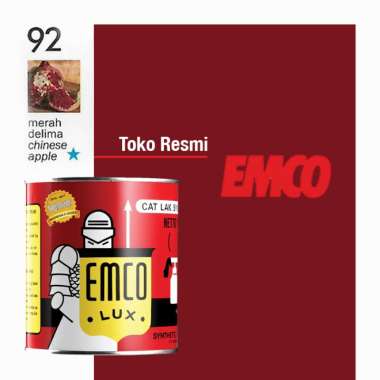 Emco Lux Cat Kayu & Besi 1kg Varian Merah Red BTG 92 Merah Delima
