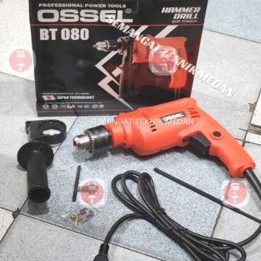 BT080 MESIN BOR TANGAN TEMBOK BETON IMPACT DRILL 13mm OSSEL BT 080