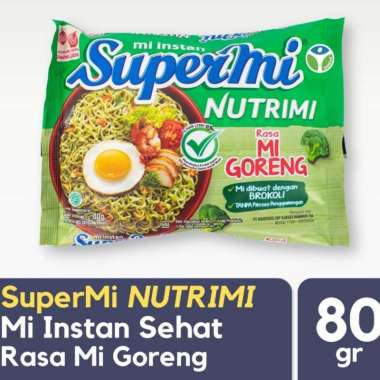 Promo Harga Supermi Mi Instan Nutrimi Mie Goreng Steak Ayam 80 gr - Blibli