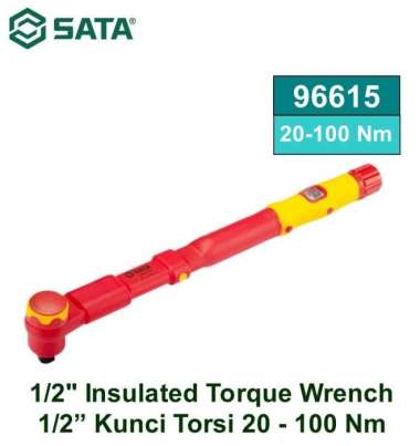 Kunci Torsi Listrik 1/2" 20-100Nm 96615 Insulated Torque Wrench Sata