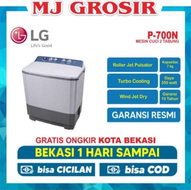 MESIN CUCI LG WP 700 N 7KG 2 TABUNG 700N LOW WATT