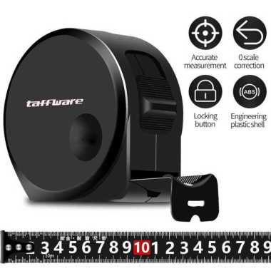 Taffware Dong Sheng Meteran Roll Tape Measure Lock System Putih 18mm 5M