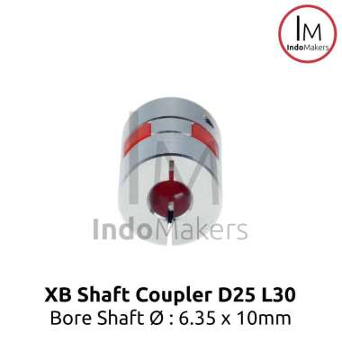 XB Shaft Coupler Flexible / Coupling CNC 6.35mmx10mm D25 L30