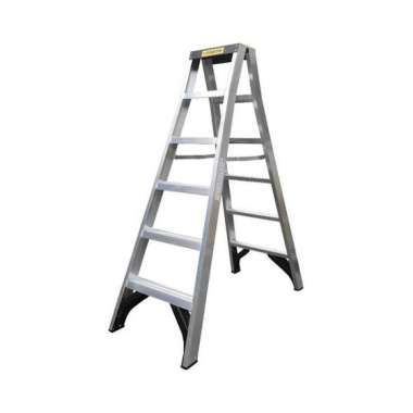 Krisbow Tangga Aluminium Twin 6 Step 1.7 Mtr Prlt1706a