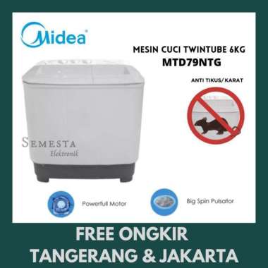 Midea MTD-79NTG Mesin Cuci Midea 2 Tabung