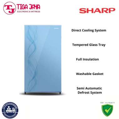 Kulkas Sharp SJ-N182D-AB 1 Pintu Kirei III Aurora Series