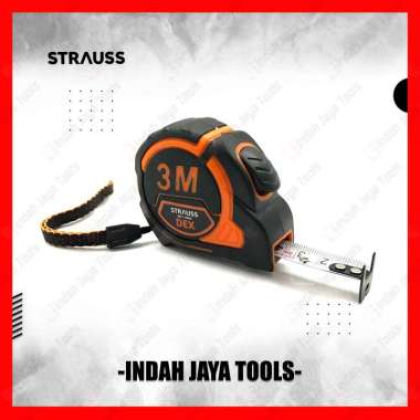 STRAUSS DEX Meteran 3 M Meter Rol Matic Auto Stop Measuring Tape Autostop