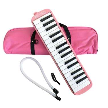 Alat Musik Pianika Anak Sekolah / Pianika Tiup / Pianika Mainan Anak Free Tas PINK