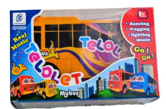 Mainan Bus Telolet Baterai Dancing Bus Oleng