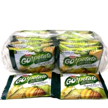 BISKUIT KENTANG GO POTATO RENCENG ISI 10 PCS | 8 GRAM | DEO POTATO | GO POTATO SIANTAR TOP RASA ORIG