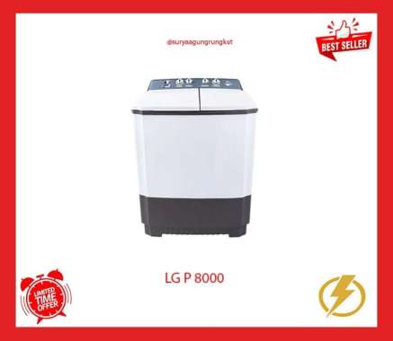 MESIN CUCI LG 2 TABUNG 8 KG 320 WATT - P 8000