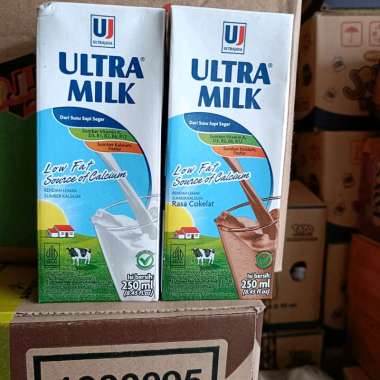 Promo Harga Ultra Milk Susu UHT Low Fat Coklat 250 ml - Blibli