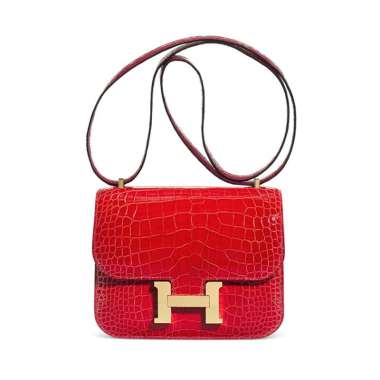 Hermès Constance 18 Sanguine Shiny Alligator Ghw U Red