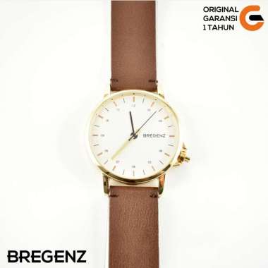 Jam Tangan Pria BREGENZ 1010MK Tali Strap Kulit Original Garansi Resmi Black