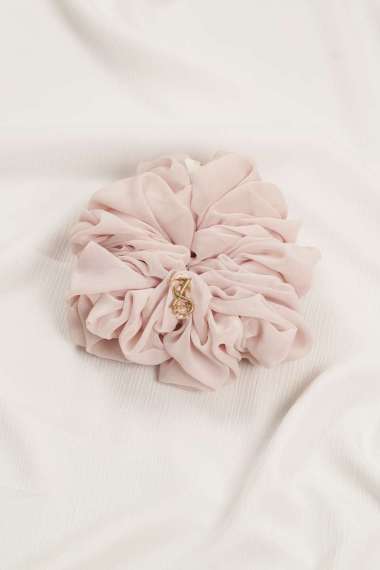Zeta Scarves - Zura Scrunchie - Ikat Rambut Baby Pink
