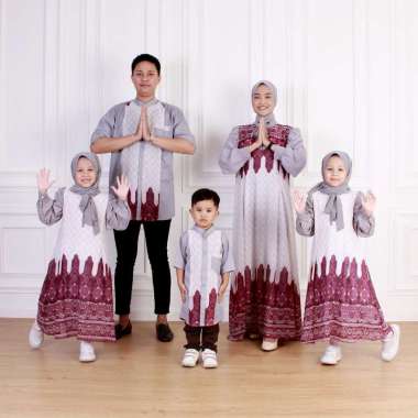 Dungdungkids Sarimbit Couple Lebaran Nafisah Set Baju Muslim Raya Keluarga Gamis Anak Perempuan S Ab