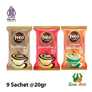 Kopi Instan Neo Coffee Tiramisu Moccachino Caramel Macchiato 3in1 Tiramisu