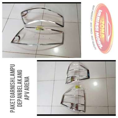 Paket Garnish Cover Lampu Depan Belakang Apv Arena Chrome