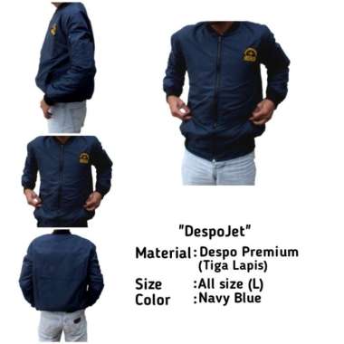Jaket Bomber Bandung Termurah Berkualitas - DespoJet Navy M