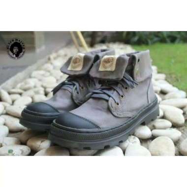 Garage - Sepatu Boots Pria Blackmaster Palladium Original Hand Made Bandung 41 Abu