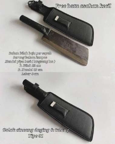 Golok daging golok tulang full tang anti copot termurah 03