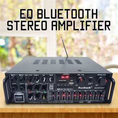 Amplifier Bluetooth EQ Amplifier Karaoke FM 2000W - Sunbuck AV-MP326BT - Black