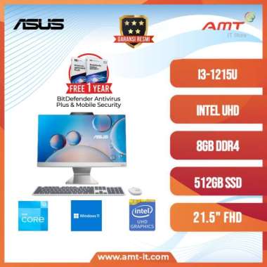ASUS PC AIO A3202WBAK-WPB385W i3-1215U 8GB 512GB SSD WIN11 21.5"