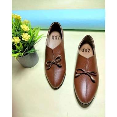 Sepatu kulit Garut Bahan Premium By Aqila Fashion 37 Tan