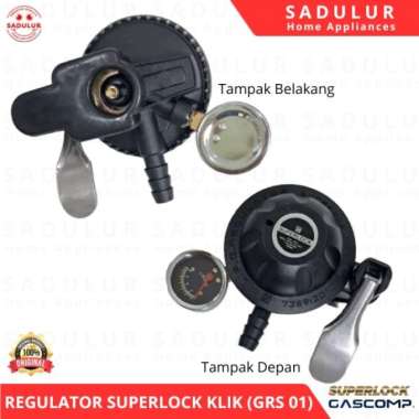 Regulator Gas Tekanan Rendah Superlock Gascomp Grs-01+Selang 1,8 Meter - REGULATOR SAJA