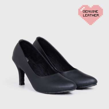 Adorableprojects - Finola Heels Genuine Leather Black - Sepatu Kulit 40