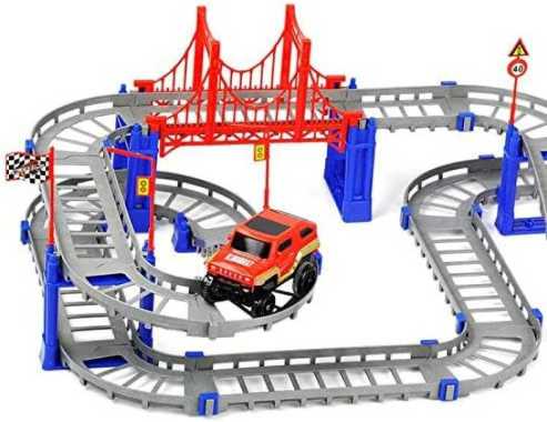 Mainan Track Mobil Bongkar Pasang - 64 PCS