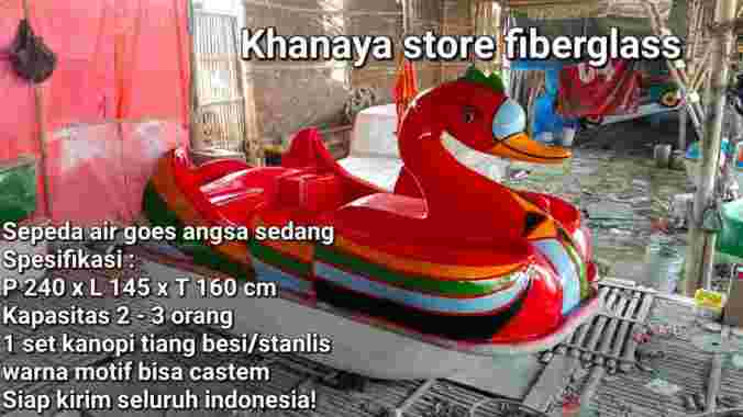Sepeda air goes angsa merah_Perahu goes angsa merah_Sepeda air goes kpasitas 3 orang Baru!!