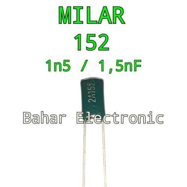 2pcs Kapasitor Milar 152 1n5 1,5nF 100V
