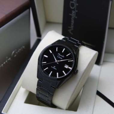 Jam Tangan Alexandre Christie AC8681 Stainless Steel Couple Black