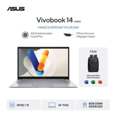 LAPTOP Asus Vivobook 13 14 15 Intel core i5 AMD Ryzen 5 GARANSI RESMI