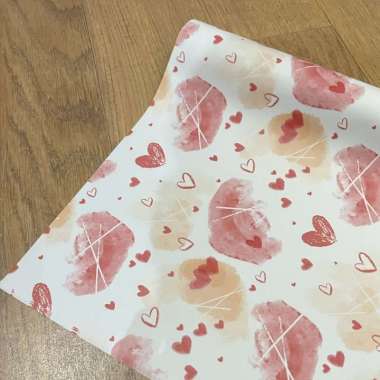 Kertas Kado Motif Love Awan Putih