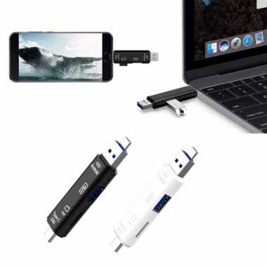 Natrberg Card Reader 6in1 USB 2.0 Micro Type C OTG MicroSD Card USB
